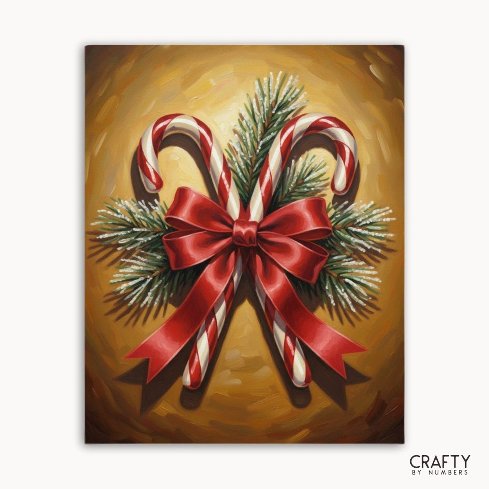Ribbon & Red Stripes paint by numbers artwork