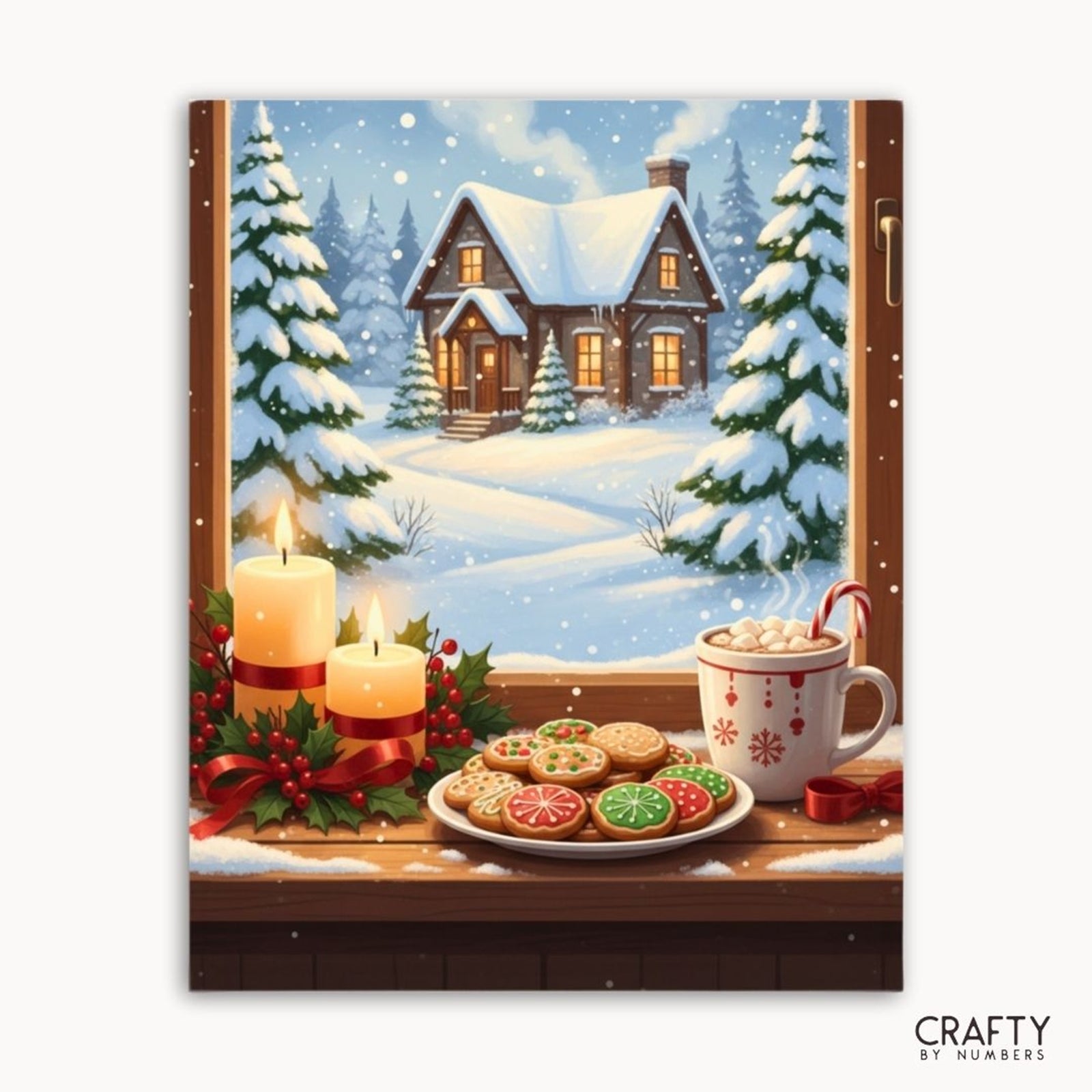 Cookies by Candlelight paint by numbers artwork
