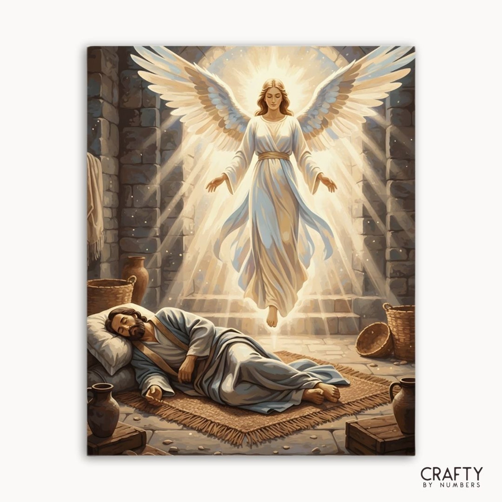 Light of the Angel paint by numbers artwork