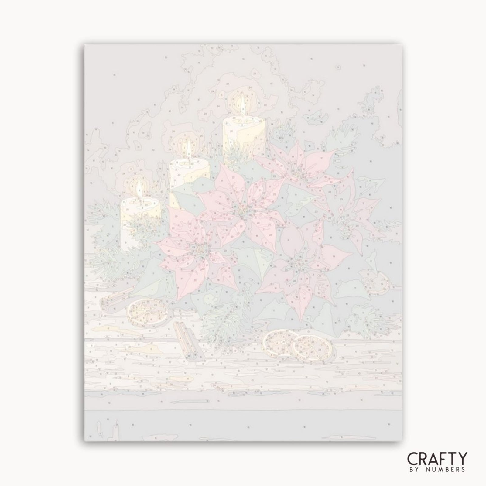 A Christmas Tabletop paint by numbers artwork