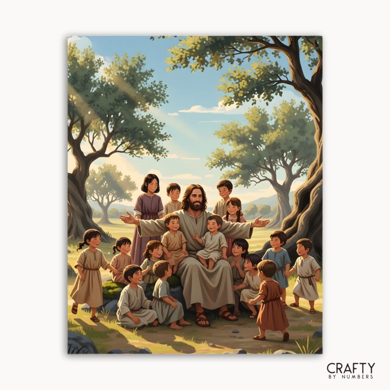 Joyful Gathering paint by numbers artwork