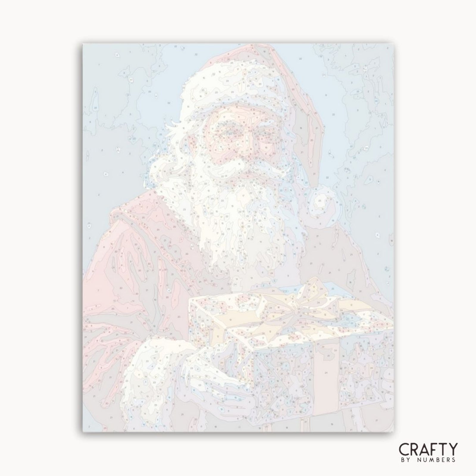 The Christmas Courier paint by numbers artwork