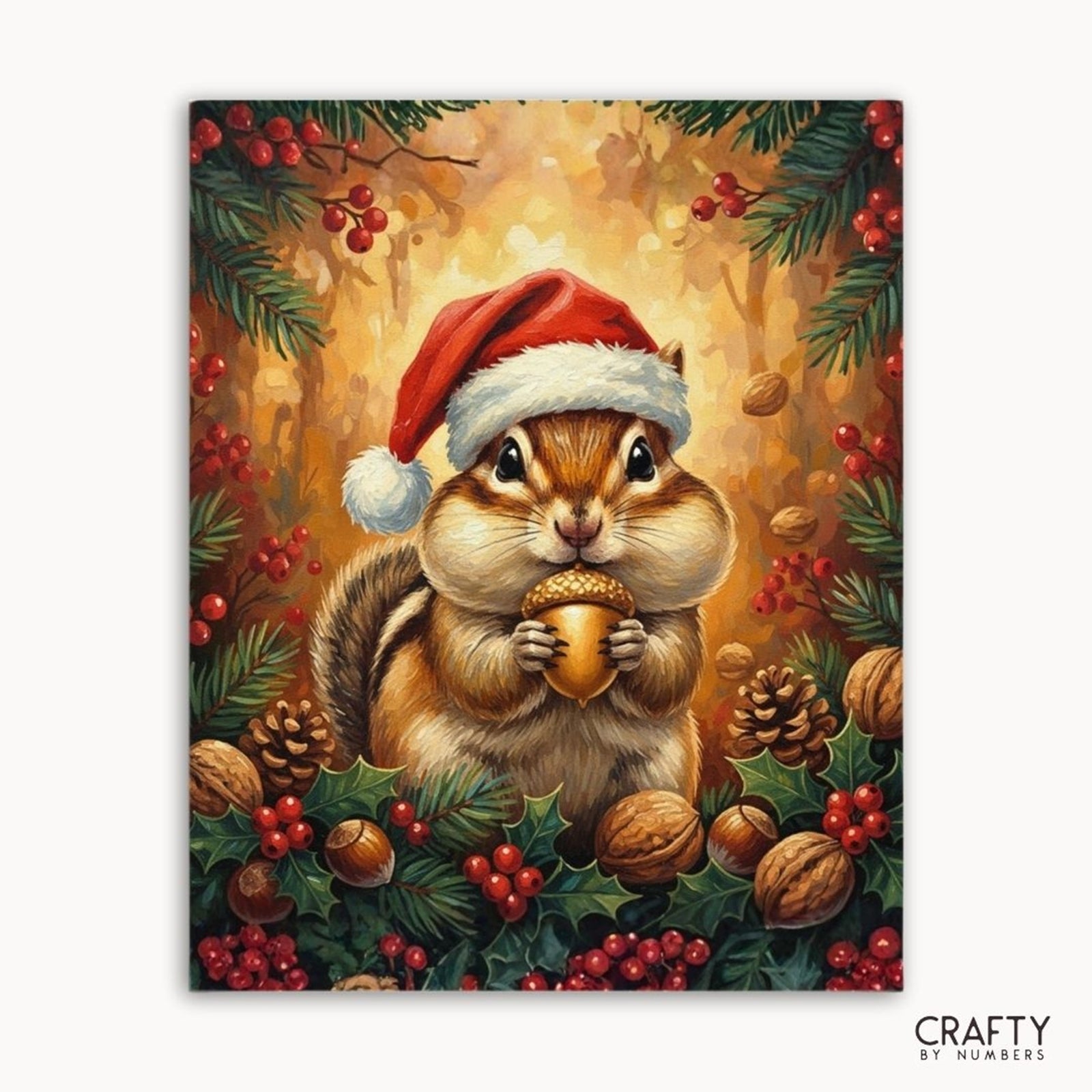 Santa’s Little Forager paint by numbers artwork