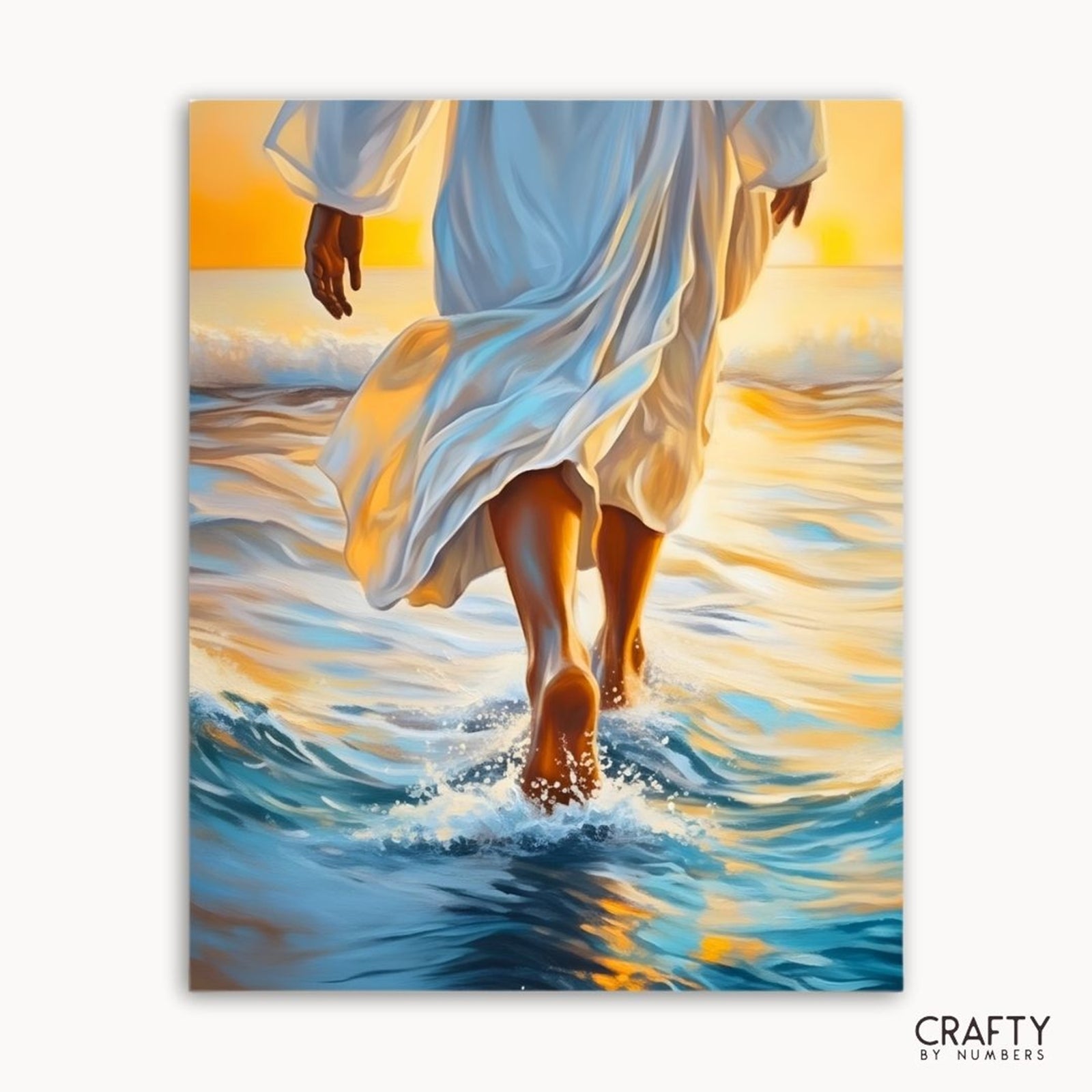 Jesus Walks on Water paint by numbers artwork