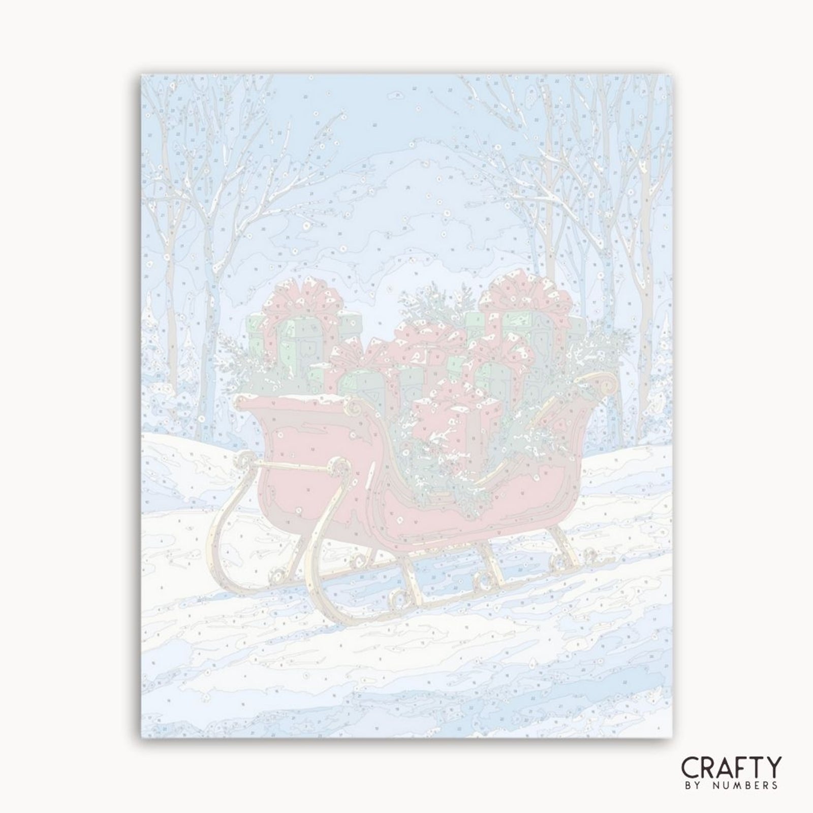Sleighful of Cheer paint by numbers artwork