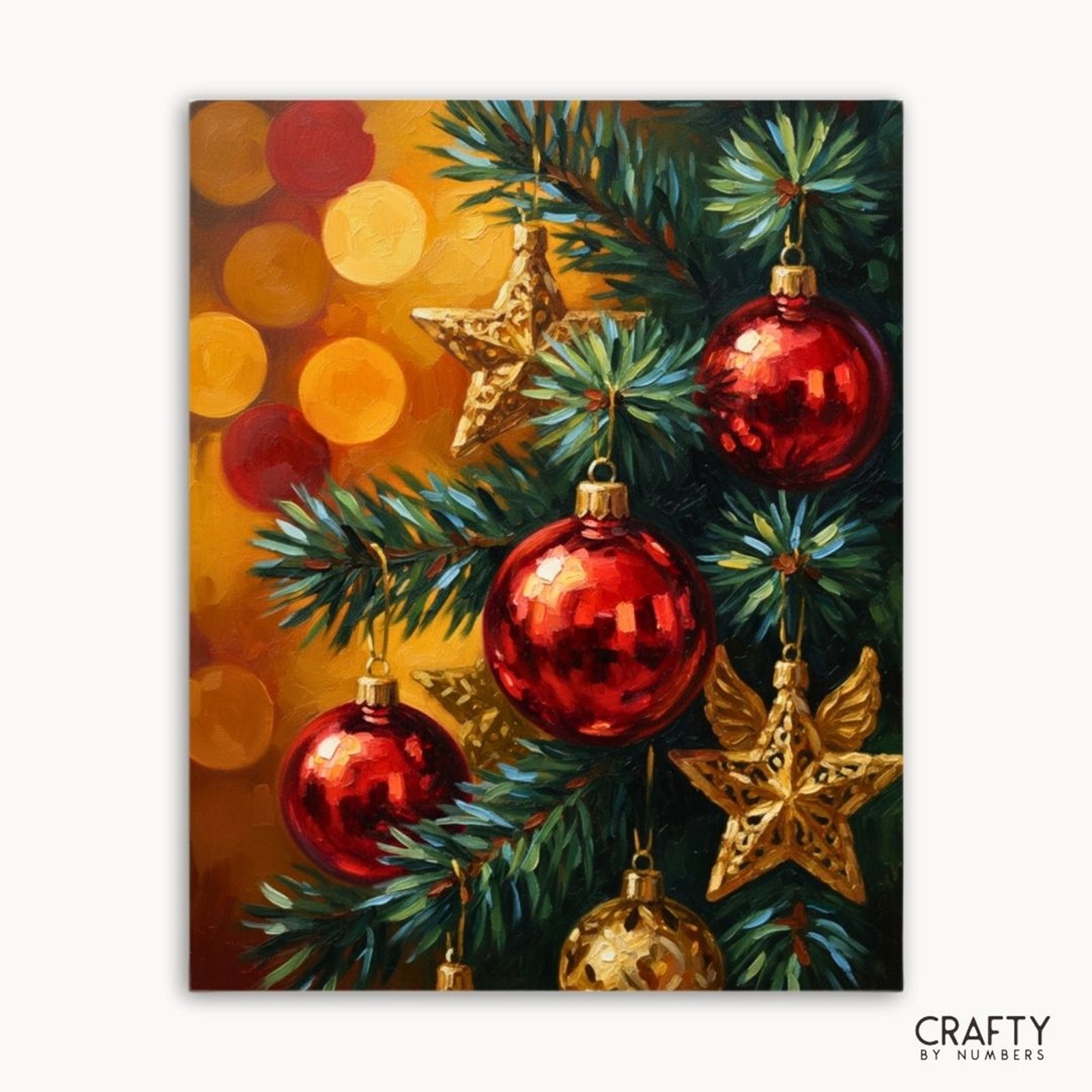 Twinkle on the Tree paint by numbers artwork