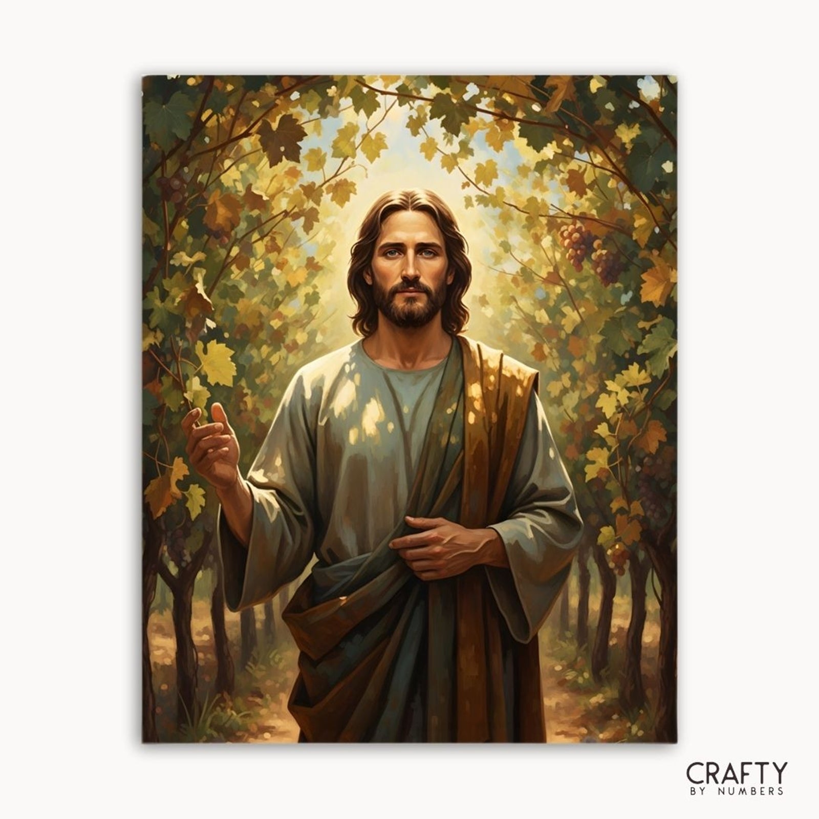 Jesus, the Good Shepherd paint by numbers artwork