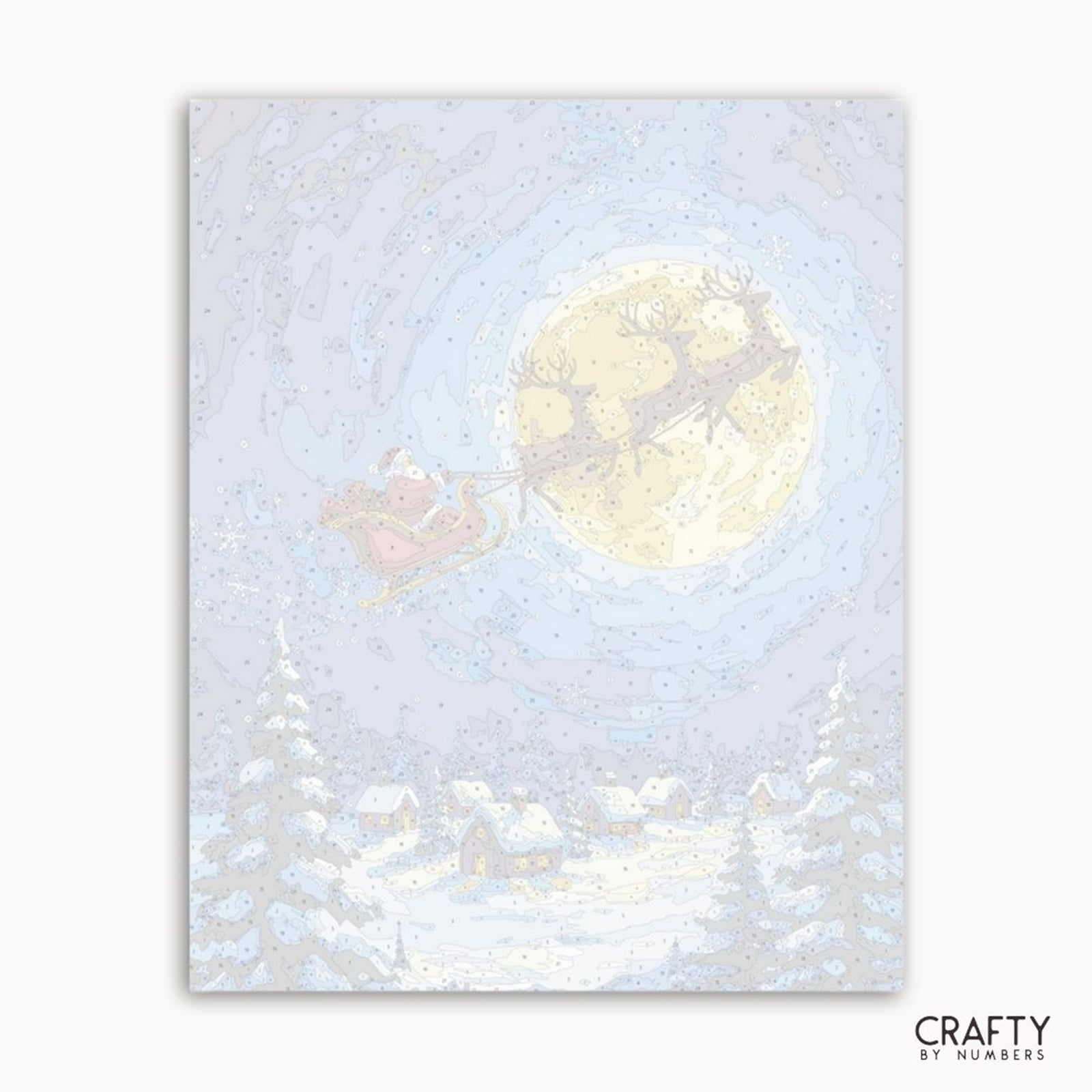 Santa’s Midnight Ride paint by numbers artwork