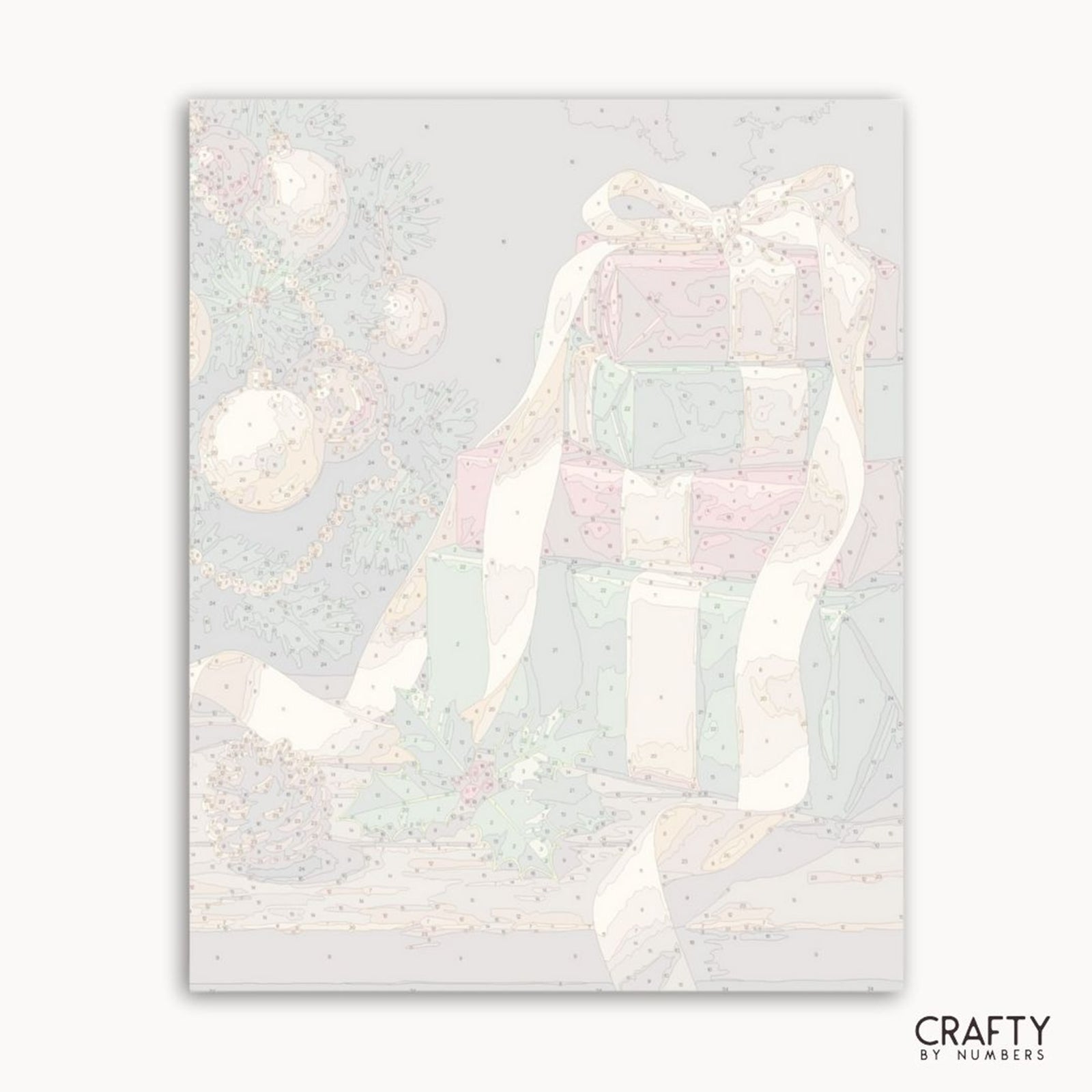 Gilded Gifts & Garland paint by numbers artwork