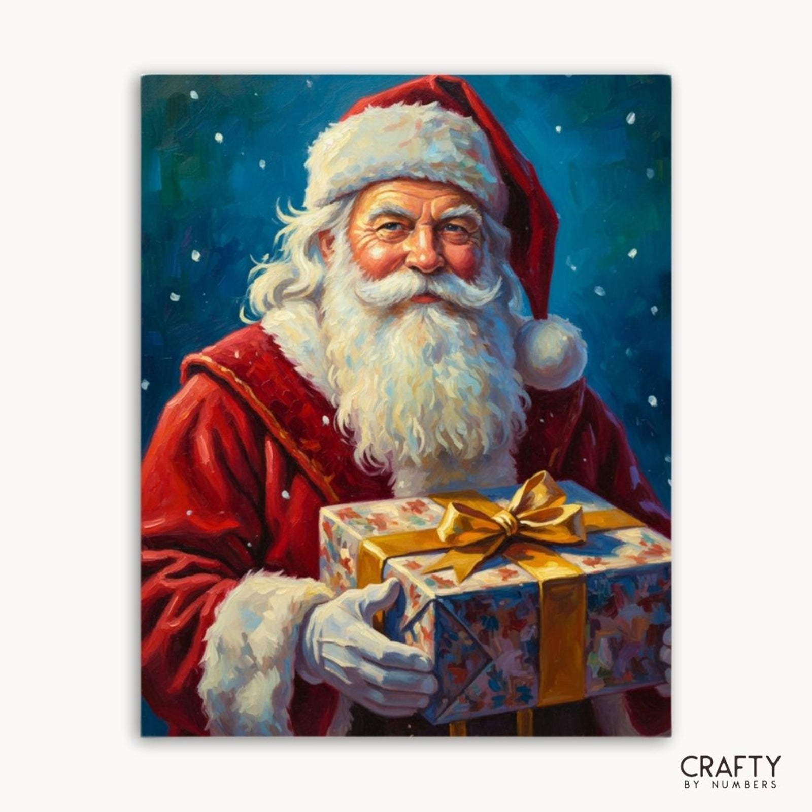 The Christmas Courier paint by numbers artwork