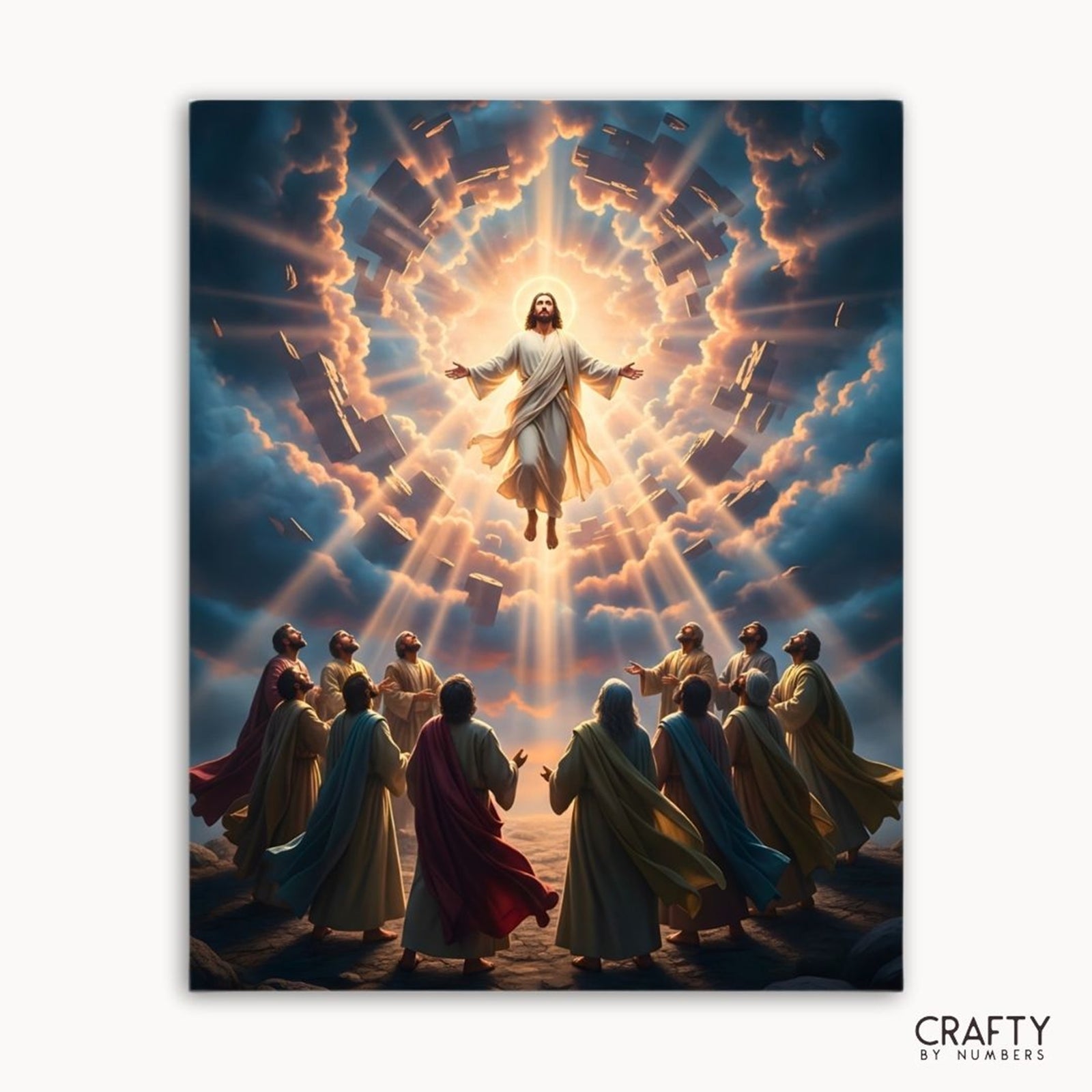 The Ascension paint by numbers artwork