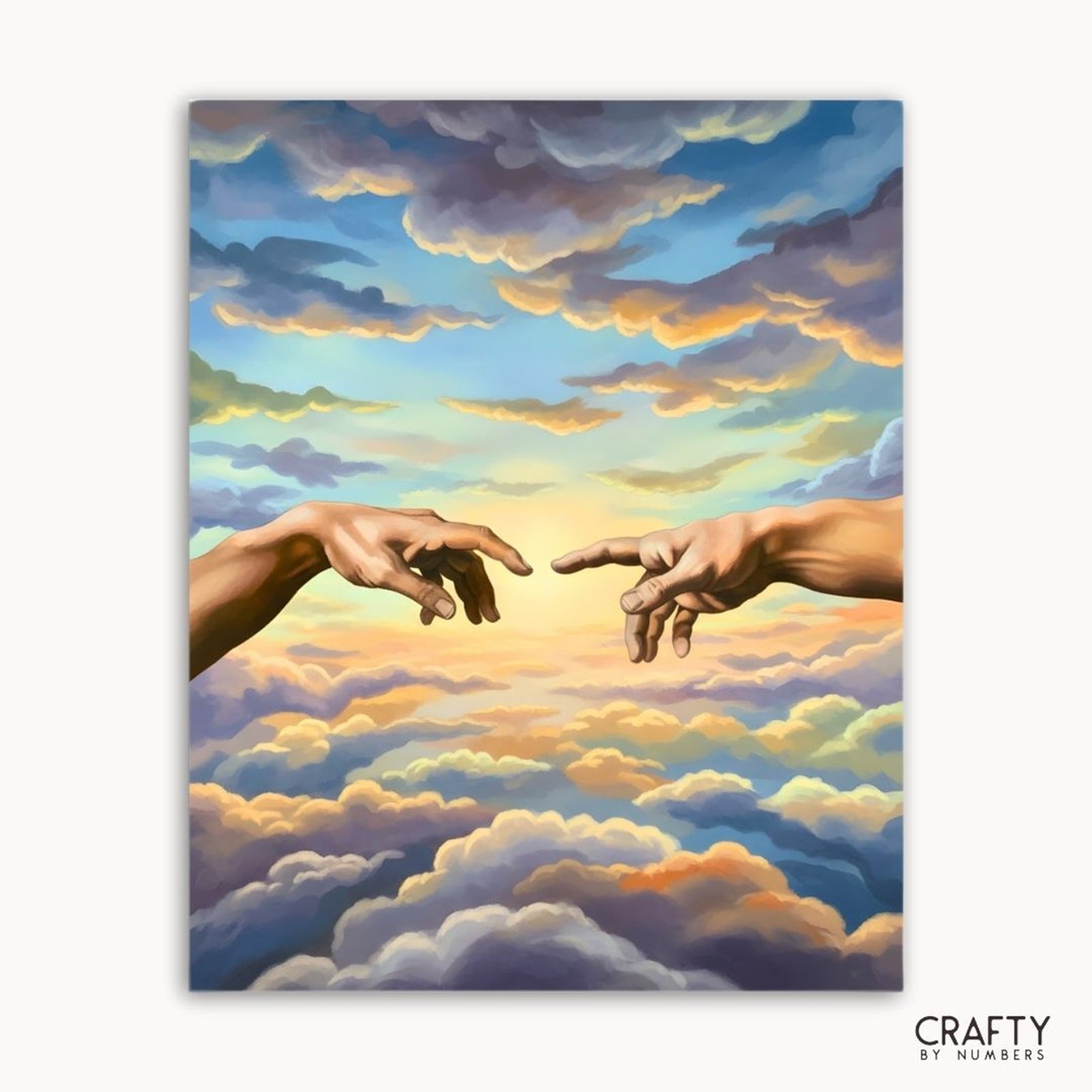 The Creation of Adam paint by numbers artwork
