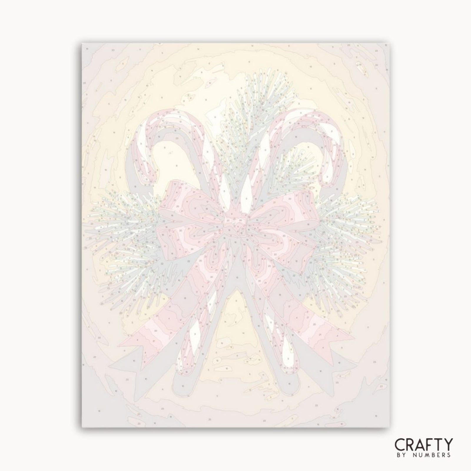 Ribbon & Red Stripes paint by numbers artwork