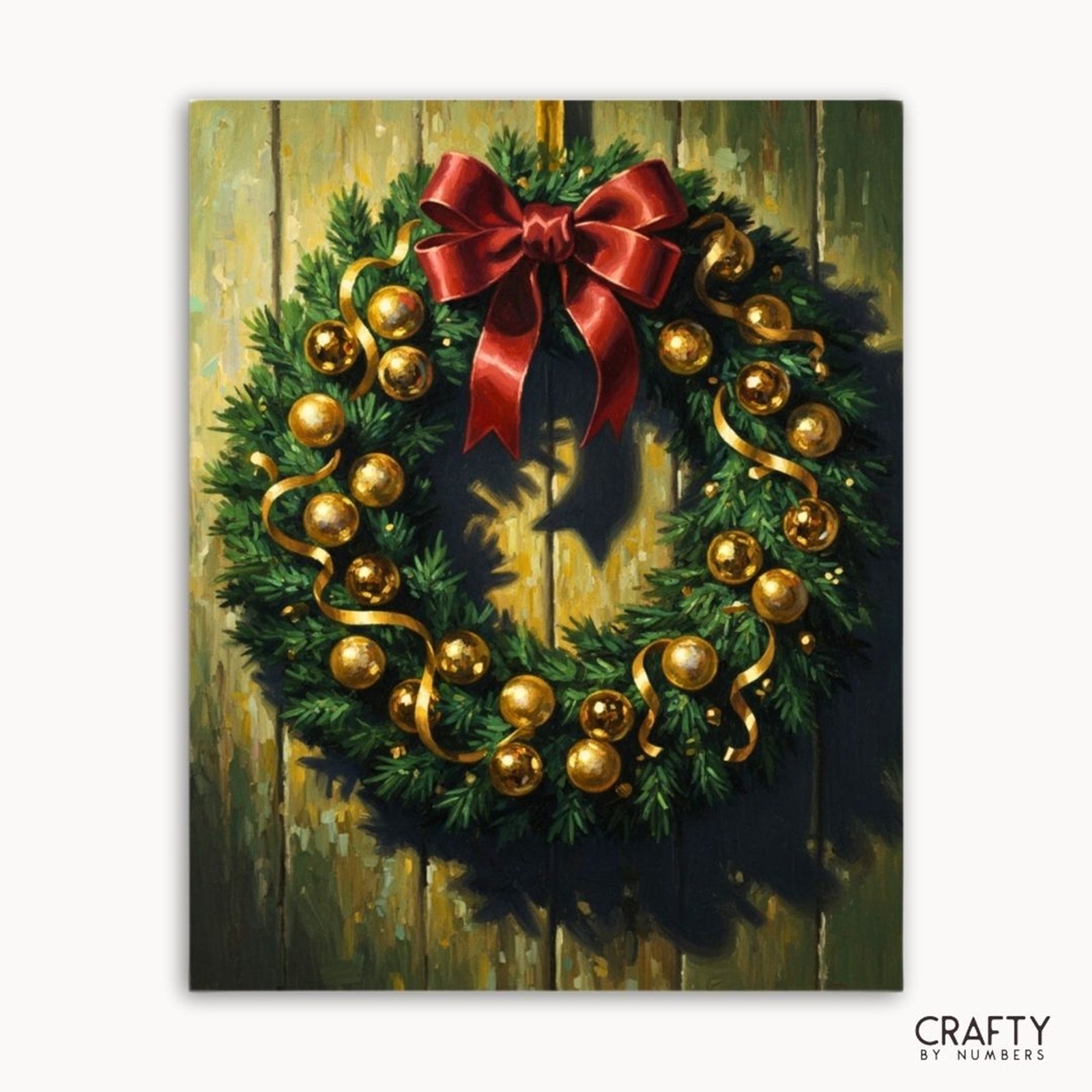 Golden Greetings paint by numbers artwork