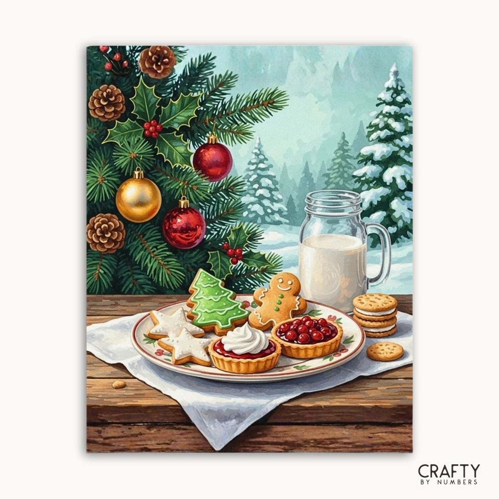 Christmas Cookies paint by numbers artwork