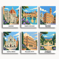 Florence travel poster mini paint by numbers collection