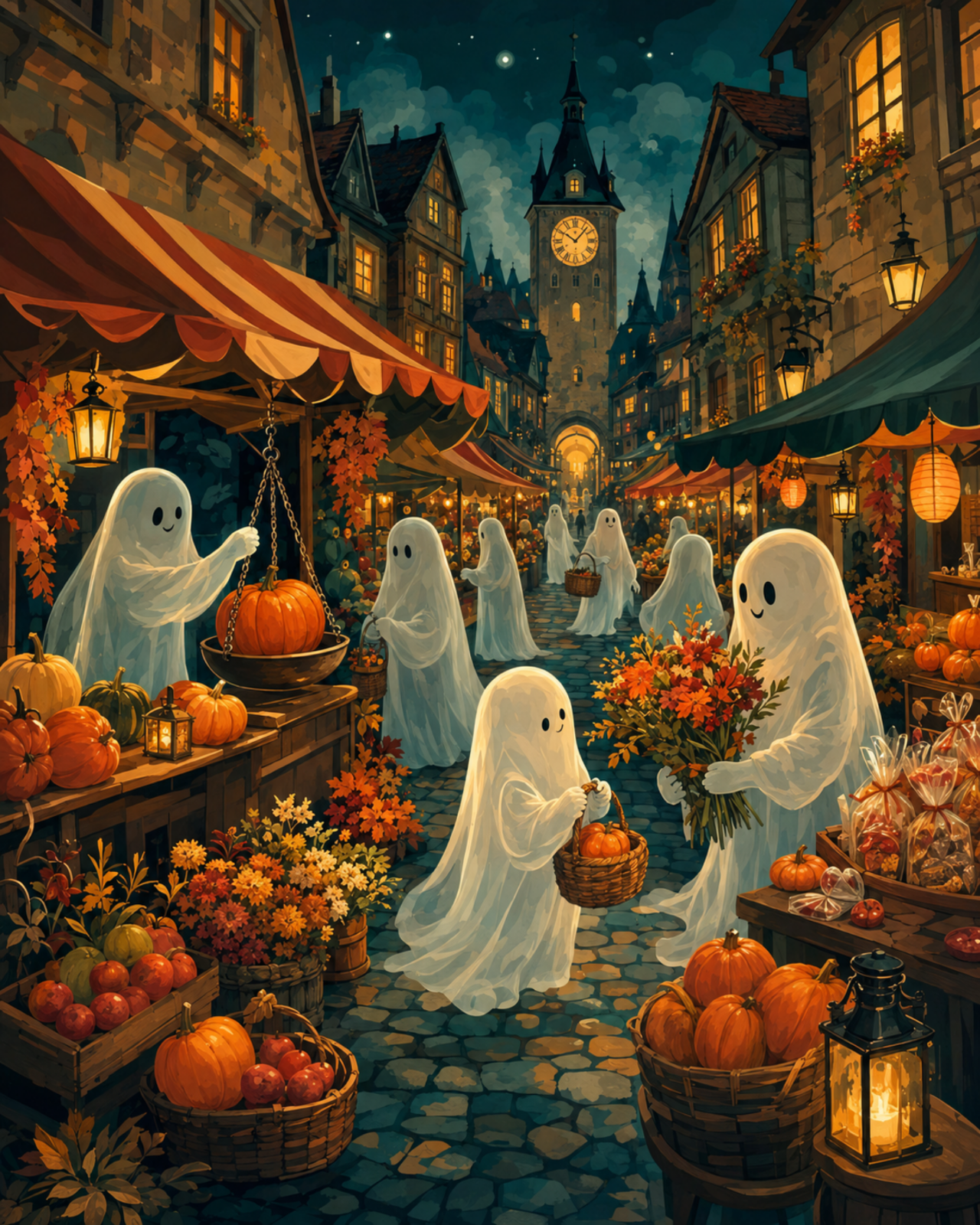 Ghosts at the Pumpkin Market