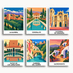 Granada travel poster mini paint by numbers collection
