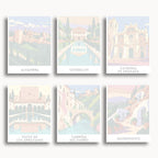 Granada travel poster mini paint by numbers collection