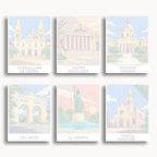 Guadalajara travel poster mini paint by numbers collection