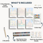 Guadalajara travel poster mini paint by numbers collection