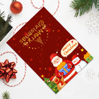 Holiday greeting cards paint by numbers kit with six festive Christmas designs.