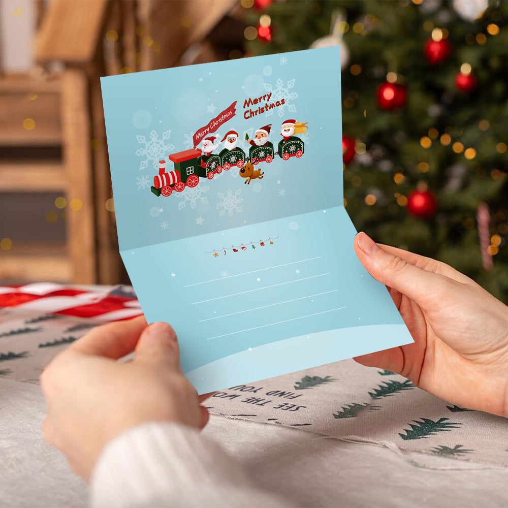 Cartes de vœux faites à la main, peintes par numéros avec six modèles de peinture festive.