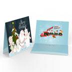 DIY seasonal greeting cards set of 6 with Christmas paint by numbers artwork.
