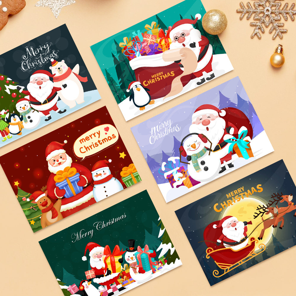 Peinture de Noël DIY par numéros, lot de 6 pour la décoration des fêtes et l'art fait à la main.
