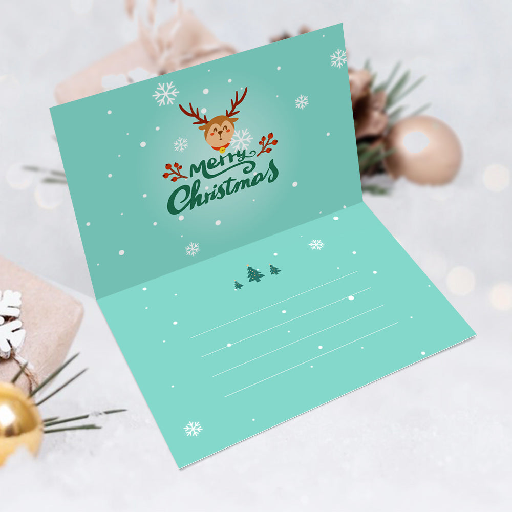 Christmas paint by numbers card set for handmade holiday greetings and crafts.