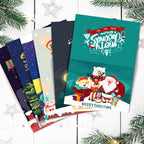 DIY Holiday Magic painting kit with winter-themed artwork for a relaxing craft project.