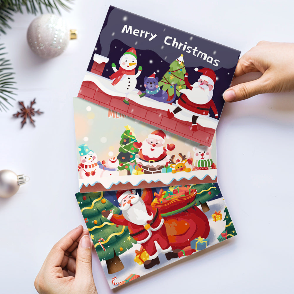 Winter-inspired Holiday Magic DIY painting kit with guided paint by numbers patterns.