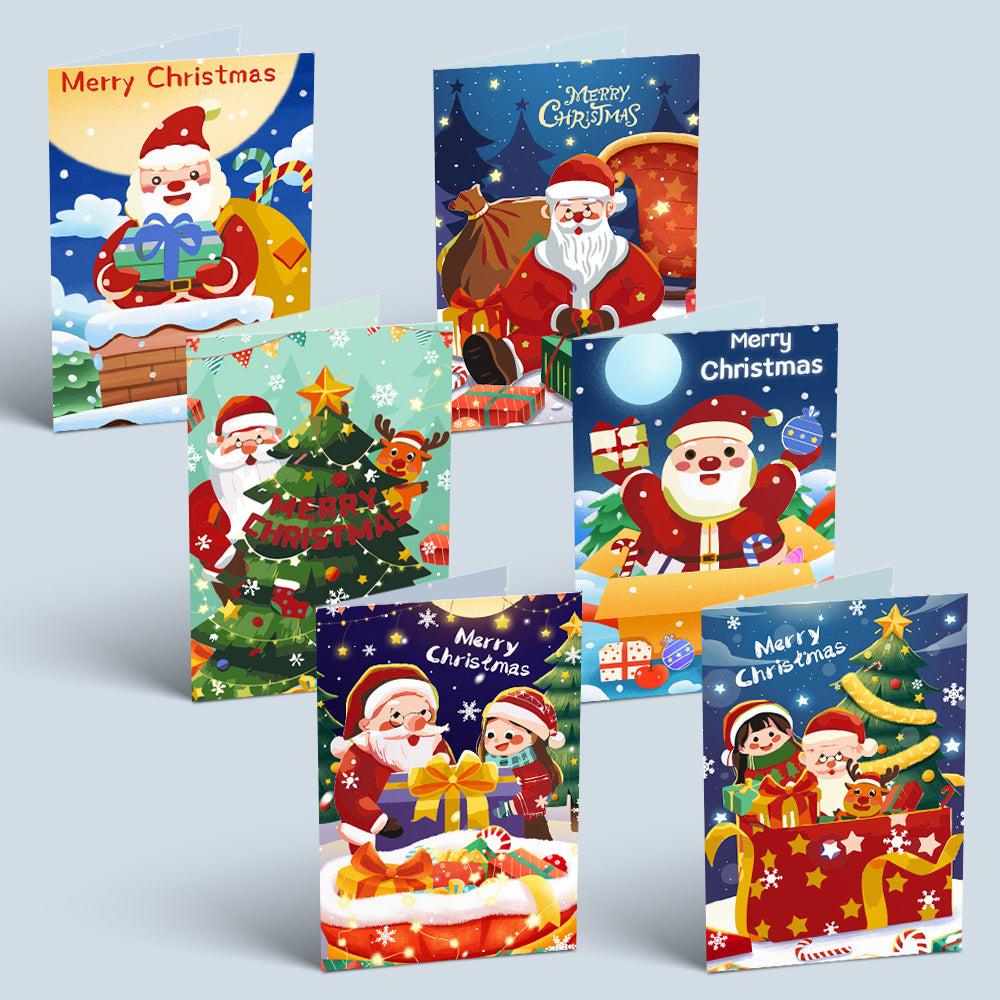 Festive DIY painting set with Santa greetings, great for holiday craft activities.
