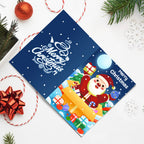 Santa Claus paint by numbers kit for Christmas DIY wall art and holiday home décor.
