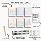 Hamburg travel poster mini paint by numbers collection