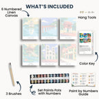 Hanoi travel poster mini paint by numbers collection