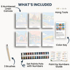 Helsinki travel poster mini paint by numbers collection