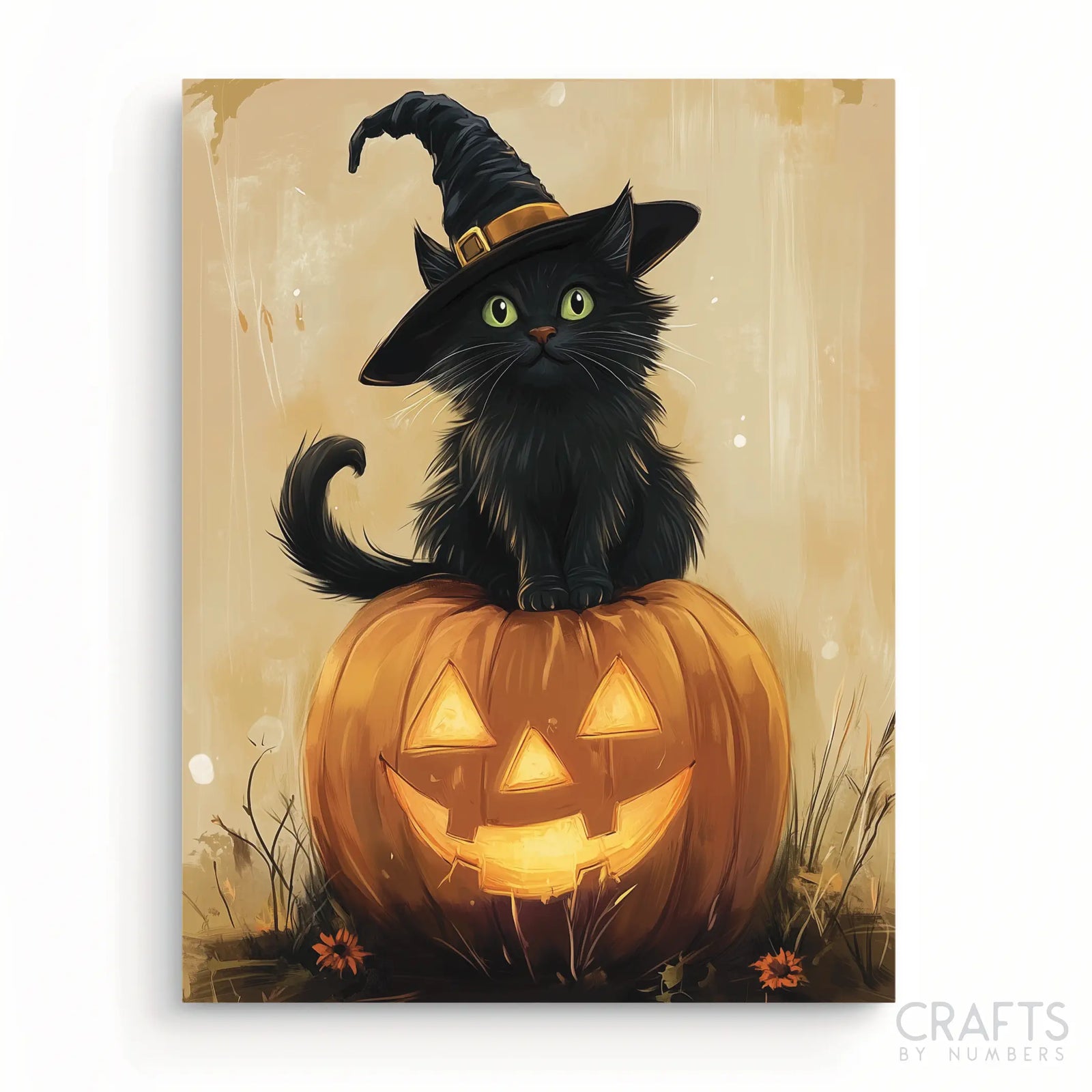 Hocus Pocus Kitty paint by numbers artwork