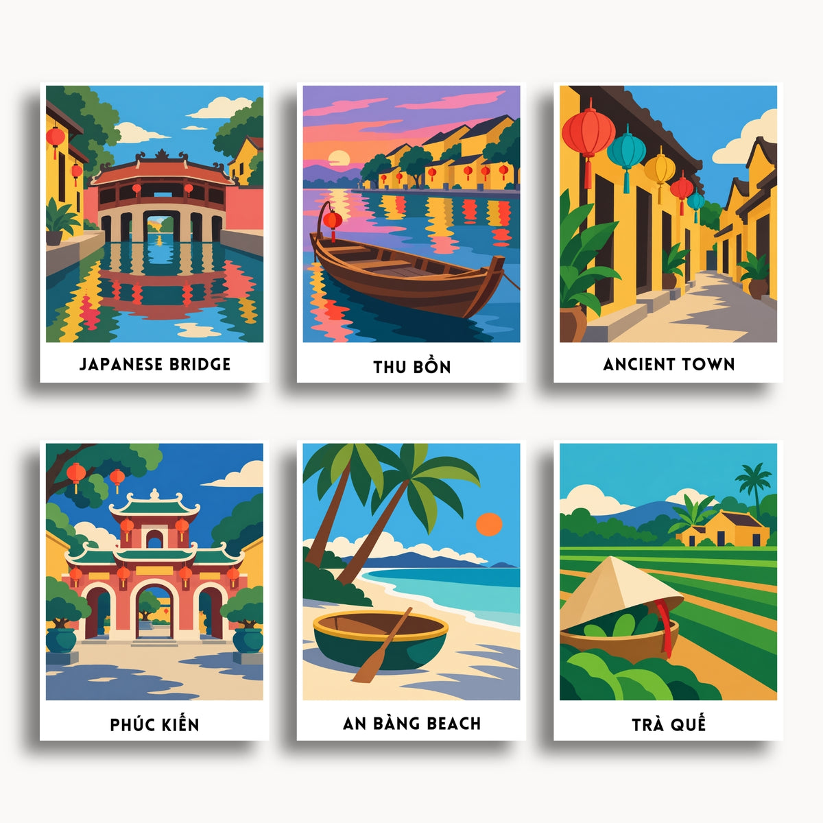 Hoi An travel poster mini paint by numbers collection