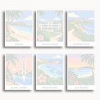 Honolulu travel poster mini paint by numbers collection
