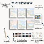 Honolulu travel poster mini paint by numbers collection