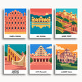 Jaipur travel poster mini paint by numbers collection