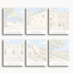 Jerusalem travel poster mini paint by numbers collection