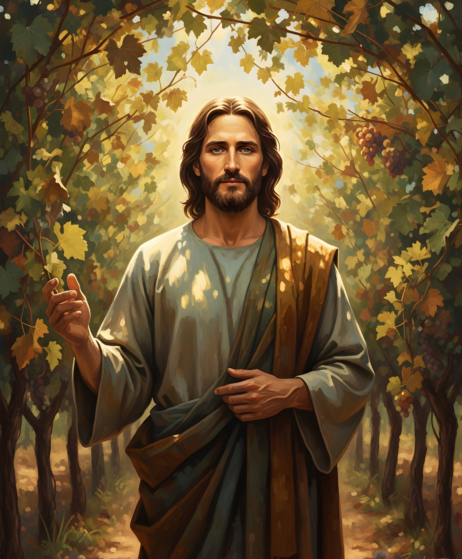 Jesus, the Good Shepherd paint by numbers artwork