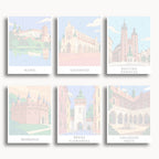 Krakow travel poster mini paint by numbers collection
