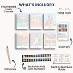 Krakow travel poster mini paint by numbers collection