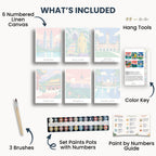 Kuala Lumpur travel poster mini paint by numbers collection