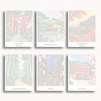 Kyoto travel poster mini paint by numbers collection
