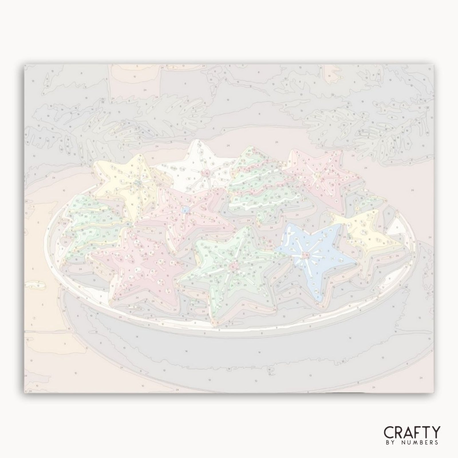 Sweet Stars & Trees paint by numbers artwork