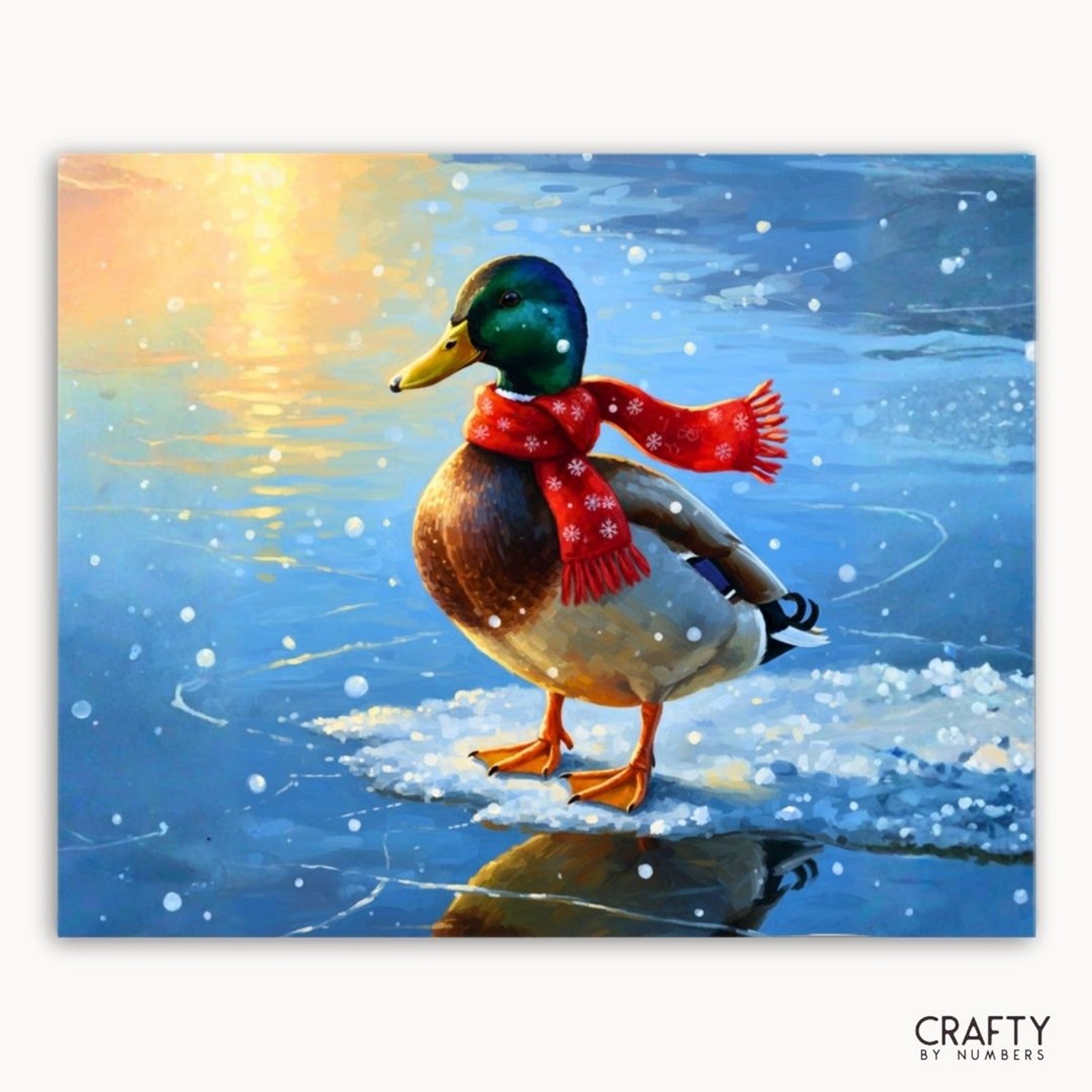 Duck the Halls paint by numbers artwork